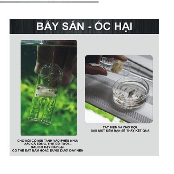 Bẫy sán bẫy ốc tích hợp phễu cho cá ăn giun - loại bỏ sán, bọ nước hồ cá thủy sinh - an toàn cá tép