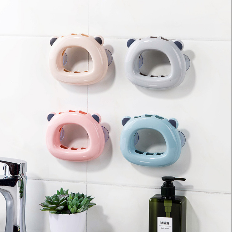 Treo bàn chải hình gấu hít chân không, hộp đựng bàn chải đánh răng hình gấu  GD476-Gau-TreoBC