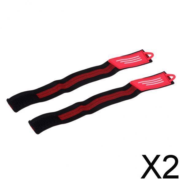 2xBicycle Ankle Leg Strap Cycling Bike Riding Pants Band Leg Strap  Red