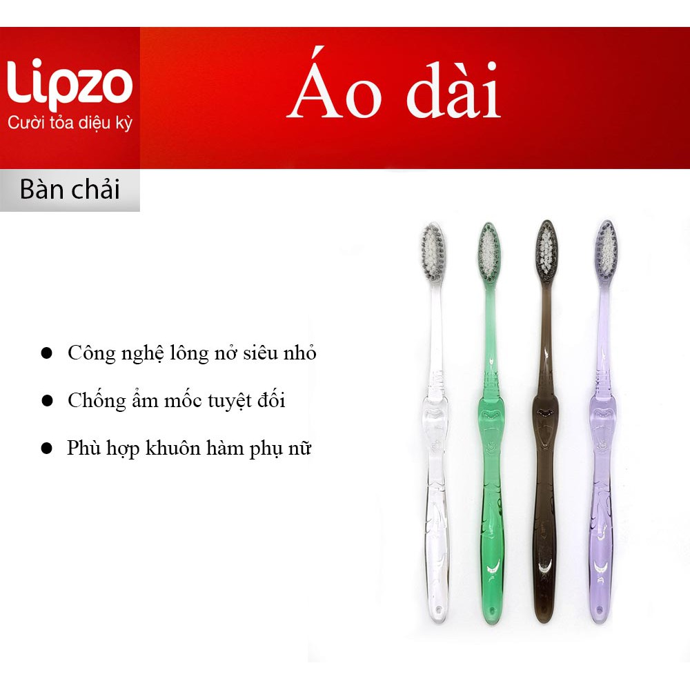 Combo 03 Bàn chải Lipzo áo dài (Giao màu ngẫu nhiên)