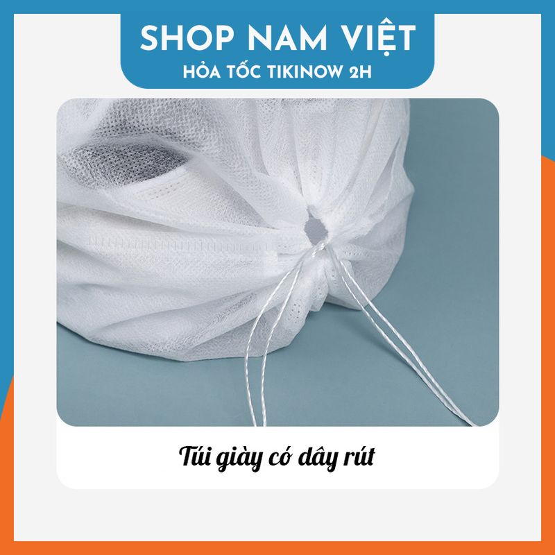 Set 10 Túi Giày Vải Không Dệt Có Dây Rút, Túi Vải Đa Năng