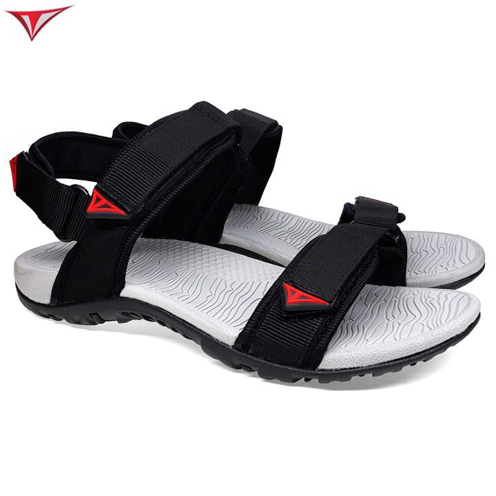 Giày Sandal Nam Nữ Việt Thủy Hai Quai Ngang Đen - VT016