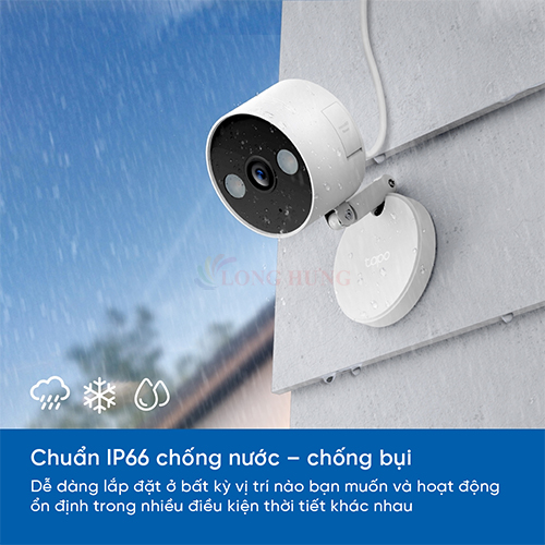 Camera trong nhà/ngoài trời TP-Link Tapo Pan/Tilt Indoor/Outdoor Home Security QHD 2K C120 - Hàng chính hãng
