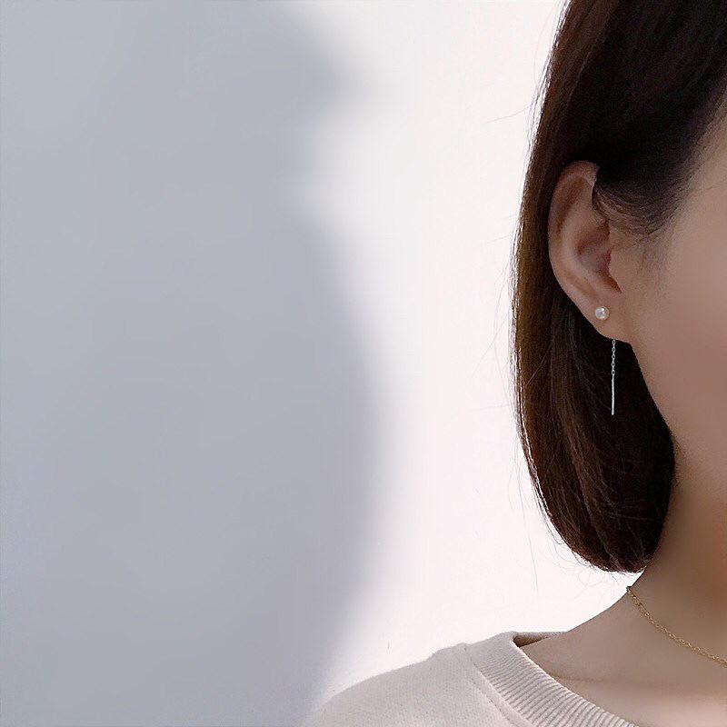 Bông Tai Bạc Đính Hạt 8 Ly Dễ Thương - Trường Thịnh Ngọc Trai