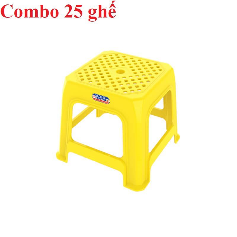 Combo 25 Ghế Lùn Mặt Lưới Duy Tân (29.5 x 29.5 x 25.6 cm) No.481