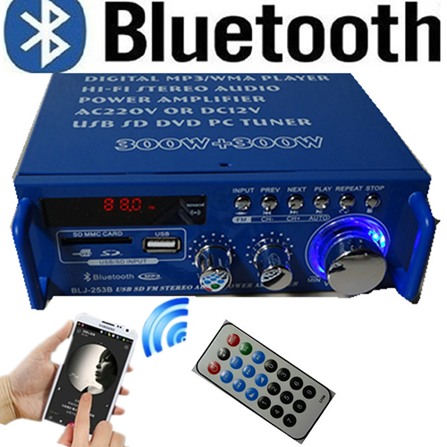 Amply Karaoke Bluetooth Mini Tely BIJ253 Kết Nối USB Thẻ Nhớ Sử Dụng Nguồn 220V Và 12V