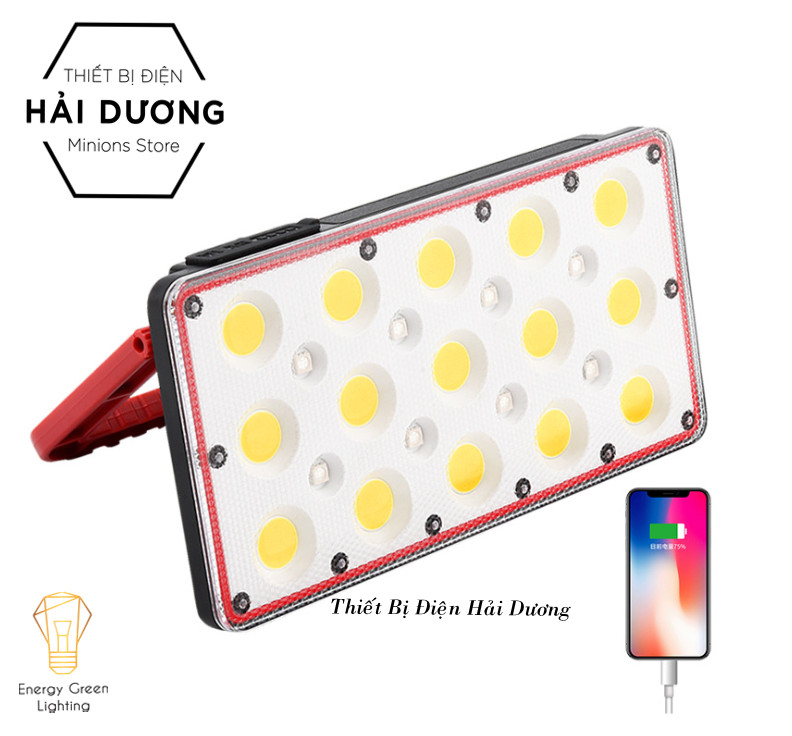 Pha Led Gz010 Siêu Sáng Pin Sạc Tích Điện Nhỏ Gọn Khi Dã Ngoại - 5 Chế Độ Sáng - Dung Lượng Pin Lớn