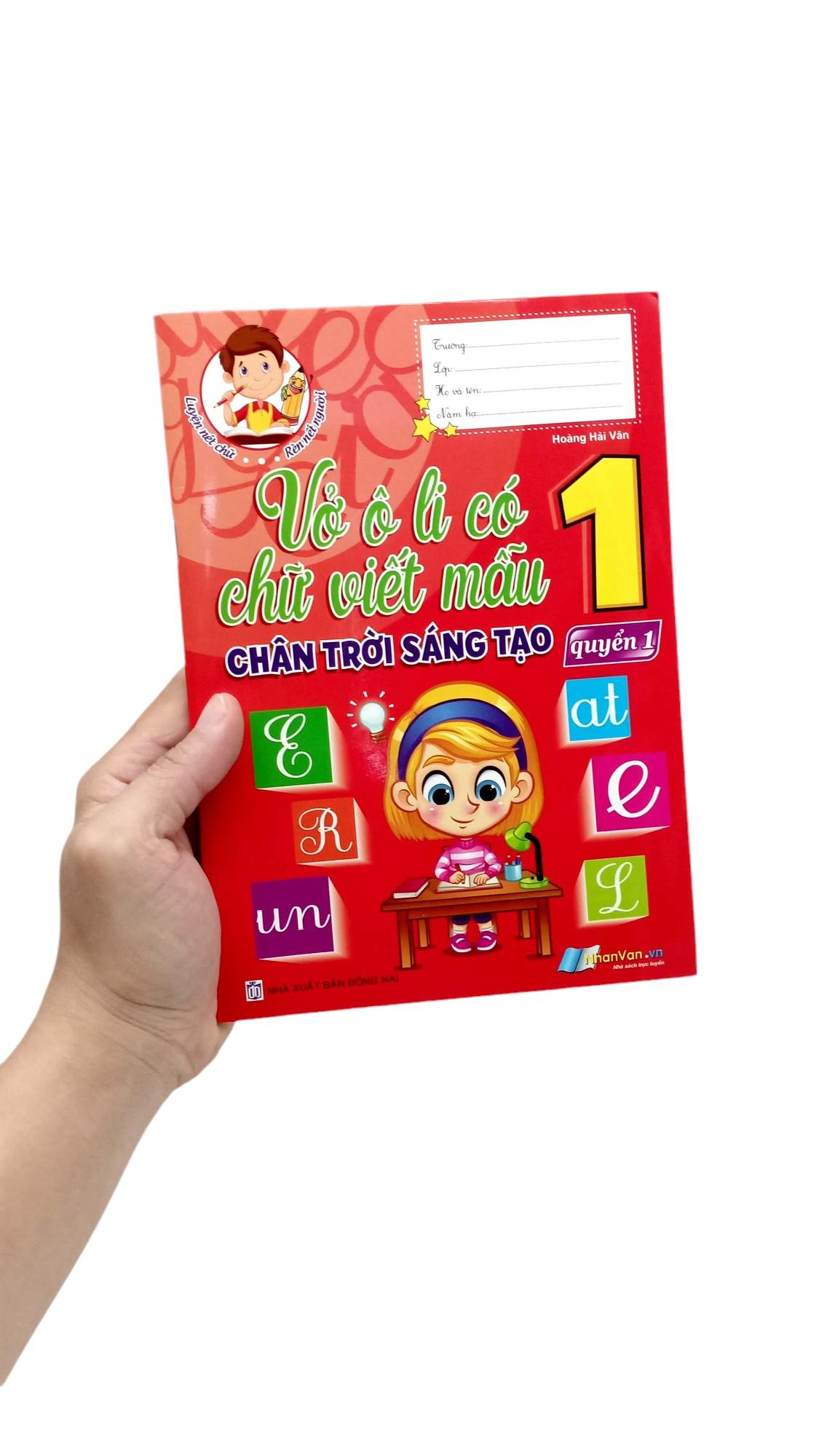 Sách - Vở Ô Li Có Chữ Viết Mẫu 1 - Quyển 1 (Chân Trời Sáng Tạo) (Tái Bản 2024)