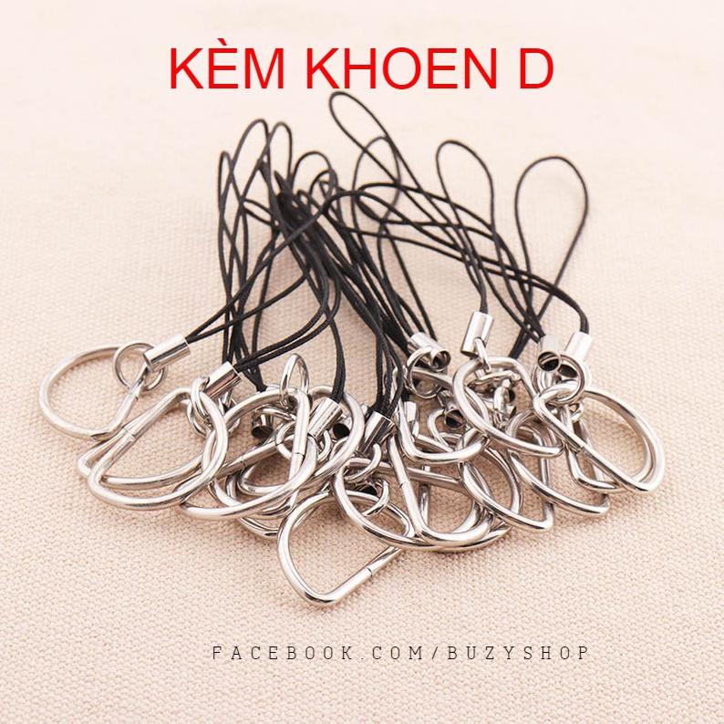 (05 cái) móc điện thoại kèm khoen tròn nguyên liệu thủ công, phụ liệu handmade