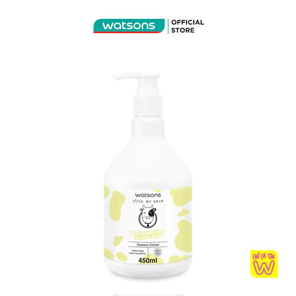 Sữa Tắm Watsons Love My Skin Ngừa Lão Hoá Rejuvenating Soy Milk Bath 450ml