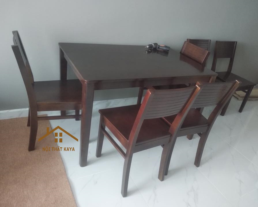 Bộ bàn ăn cherry 4 ghế (tự nhiên) 