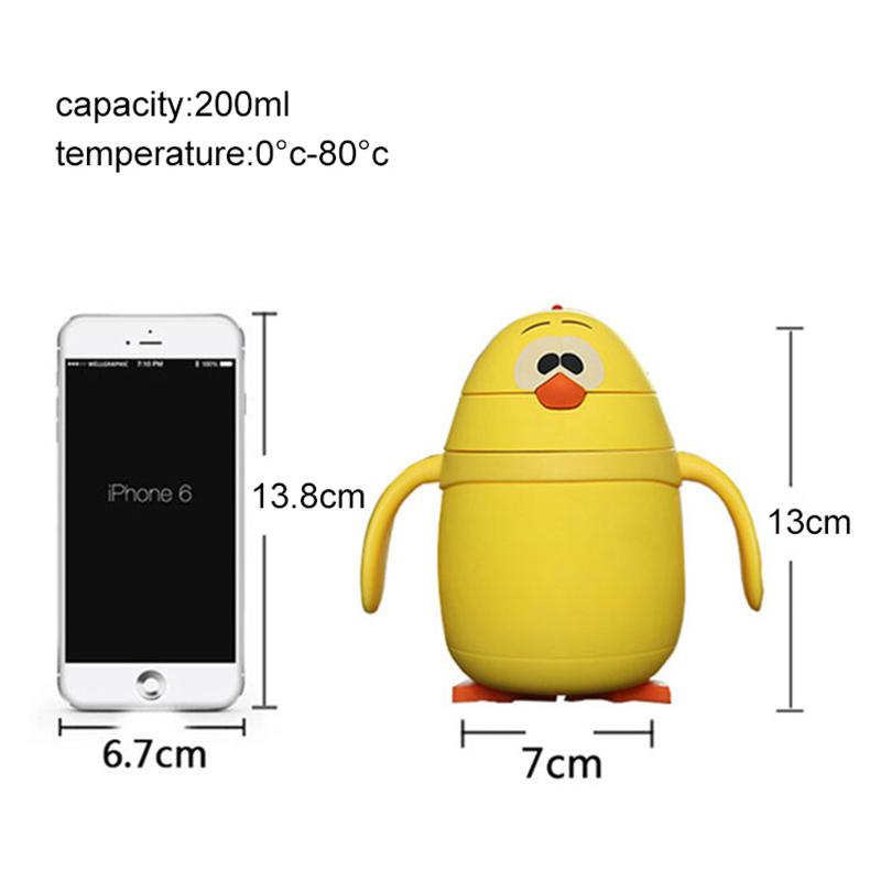 200Ml Cho Bé Nước Cách Nhiệt Chai Lọ Thủy Tinh Di Động Tay Cầm Ống Hút Ly Chống Thả Trẻ Em Hoạt Hình Cốc Sáng Tạo quà Tặng