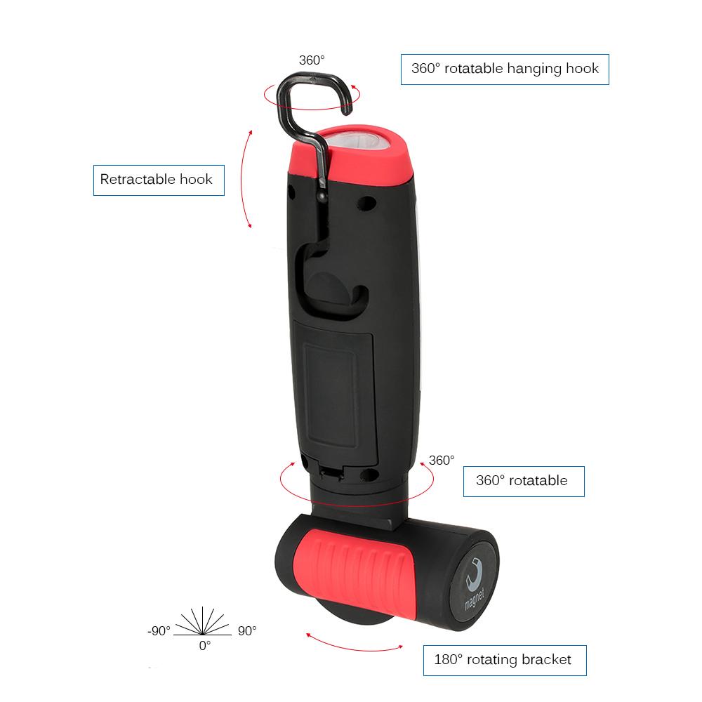 Đèn LED siêu sáng có giá đỡ từ tính Đèn pin dùng cho cắm trại ngoài trời