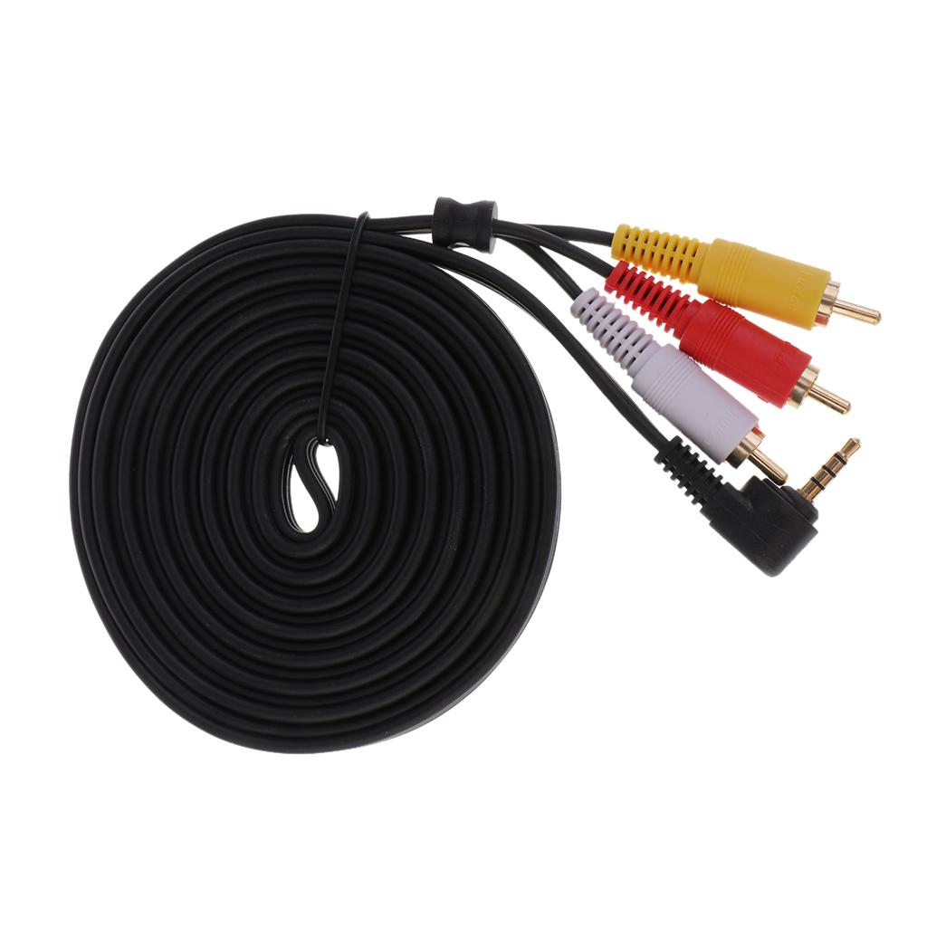 3.5mm Male To 3-RCA Male Adapter Audio Stereo Extension Cable