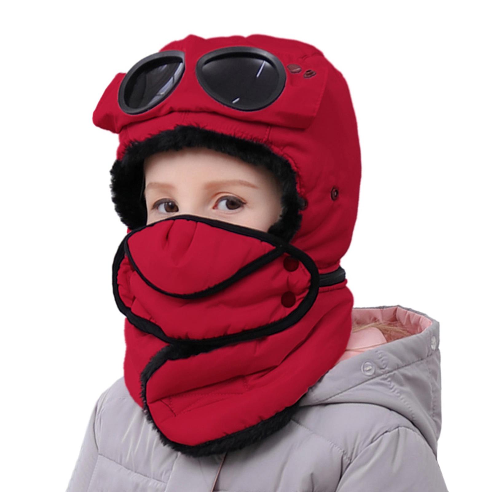 Trẻ Em Mùa Đông Balo Chống Gió Ấm Mũ Bé Trai Bé Gái Người Đánh Bẫy Nón Che Mặt Ushanka Nón Trượt Tuyết Cyling Máy Bay Ném Bom Mũ Trẻ Em