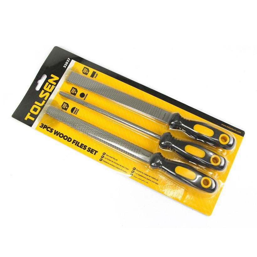 BỘ DŨA GỖ 3 CÂY 200MM,8'' TOLSEN 32037