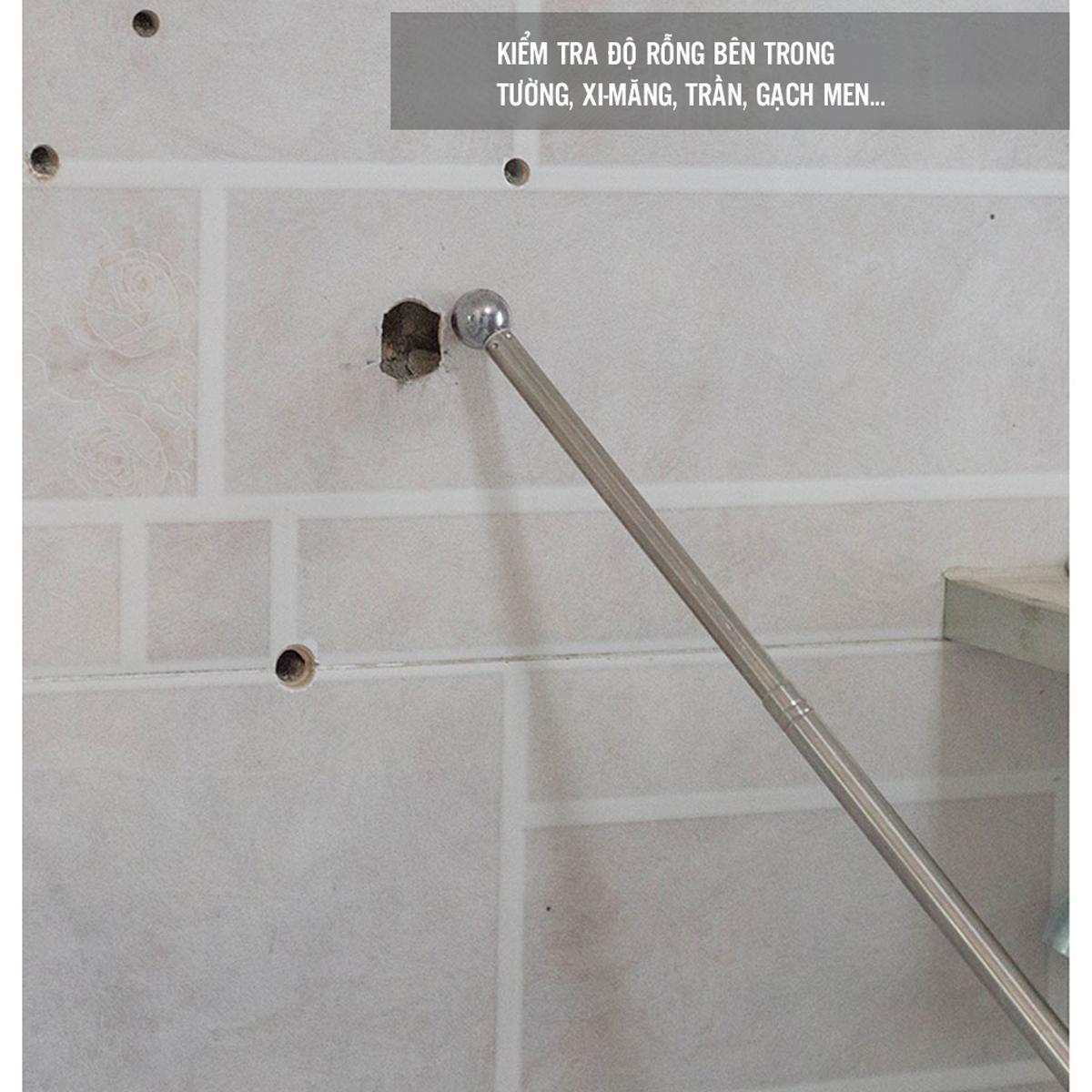 Dụng Cụ Kiểm Tra Nền Gạch 130cm, Tường Rỗng Nứt Kiểm Tra Chất Lượng Công Trình Tường, Nền Gạch Men Chất Liệu Thép Không Gỉ