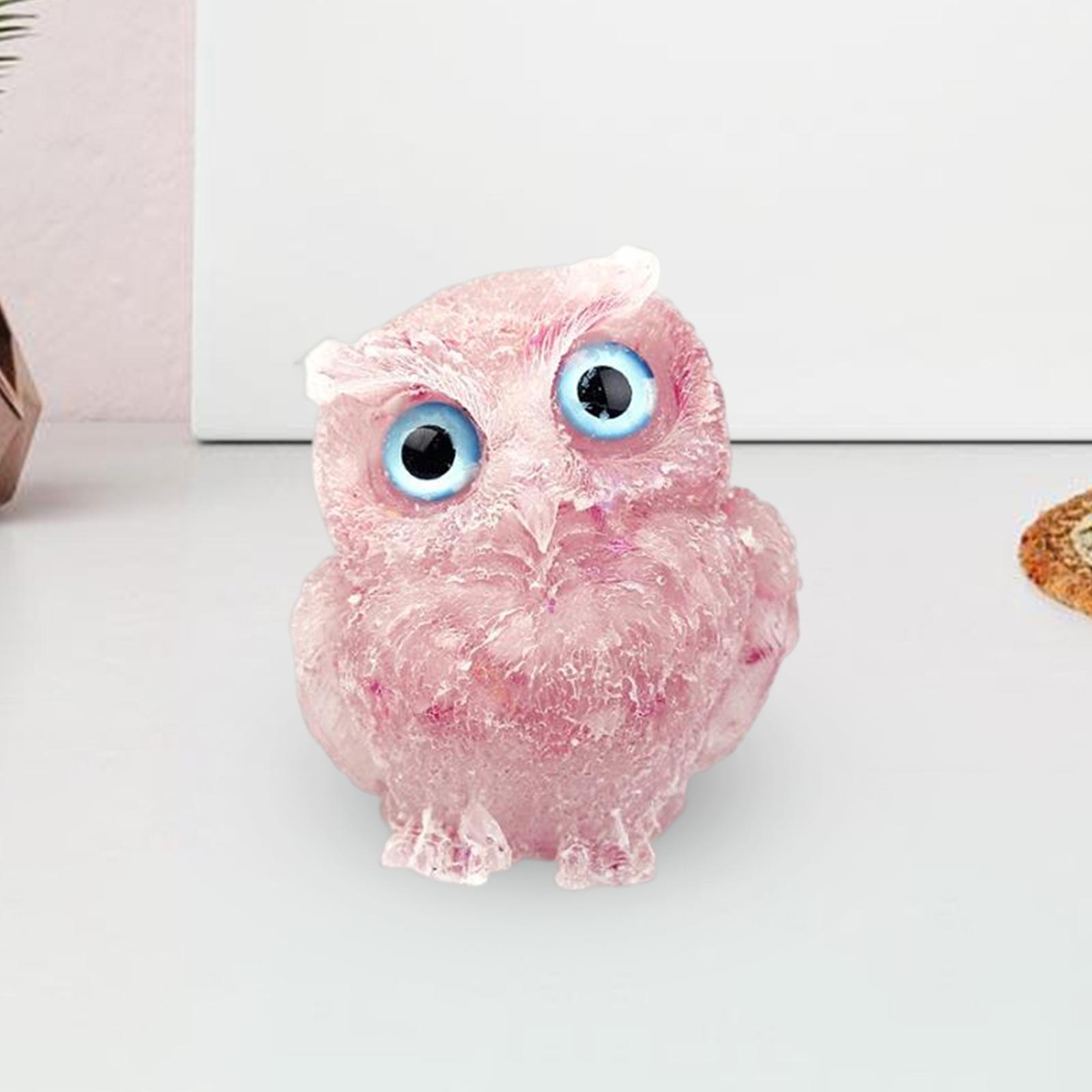 Crystal Owl Decoration Owl Statue for Office Decor Housewarming Gift