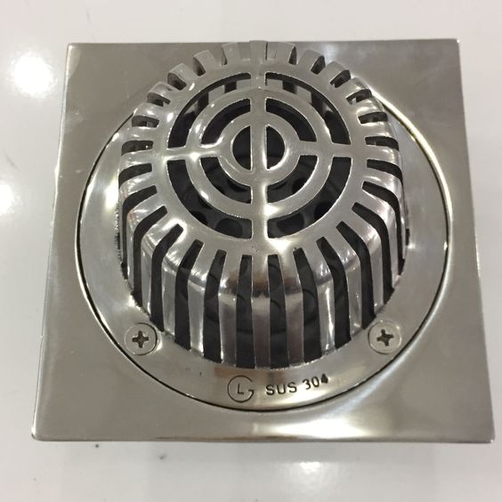 Cầu chắn rác 180x180mm Ø 168 đúc nguyên khối GL SUS304, không gỉ, tuổi thọ cao, chịu lực lớn