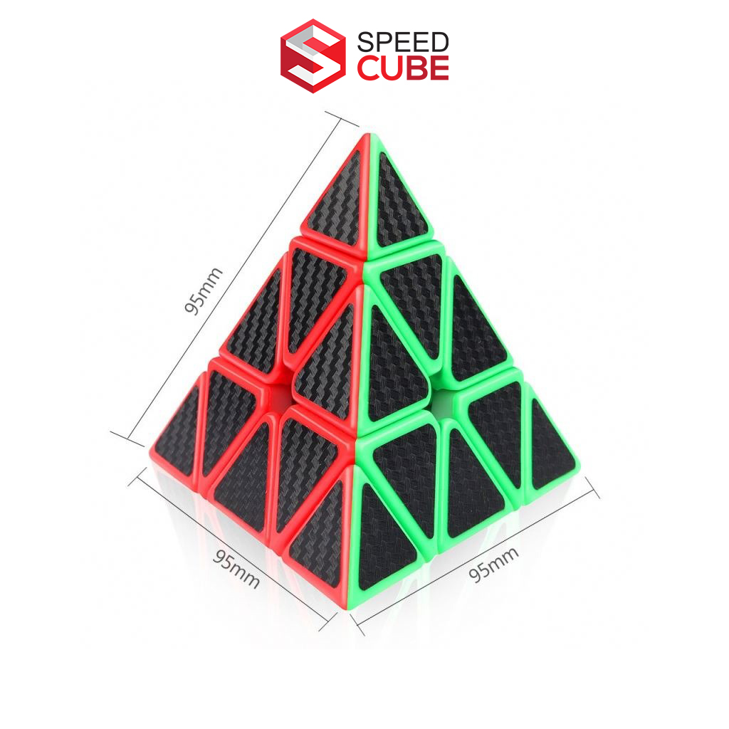 Đồ Chơi Ảo Thuật Rubik Tam Giác Carbon Pyraminx Stickerless