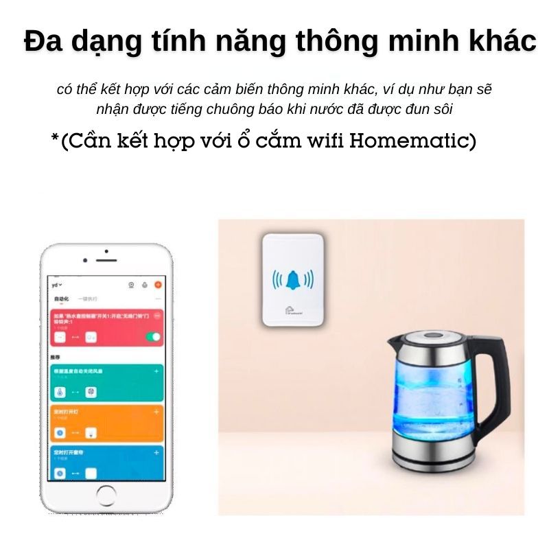 Chuông cửa thông minh wifi không dùng pin Homematic ML001