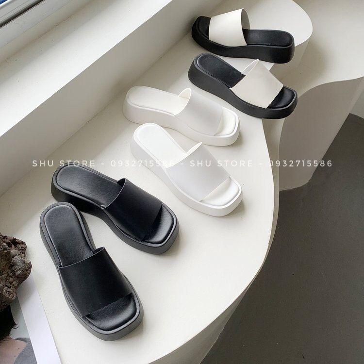 DÉP ĐẾ XUỒNG NỮ SHU STORE - DÉP ĐẾ XUỒNG QUAI BẢN NGANG