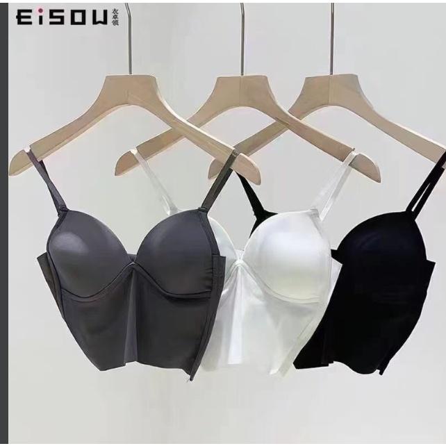 M47. Áo bra su trơn, áo 2 dây croptop kiểu nữ đẹp sang chảnh 2022 có sẵn mút ngực