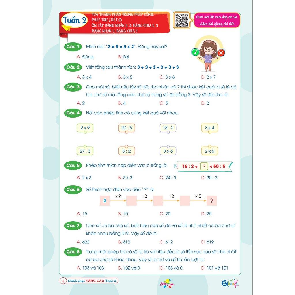 Chinh Phục Nâng Cao Toán Lớp 3 - Kết Nối Tri Thức Với Cuộc Sống - Cả năm ( 1 Cuốn ) - Bản Quyền