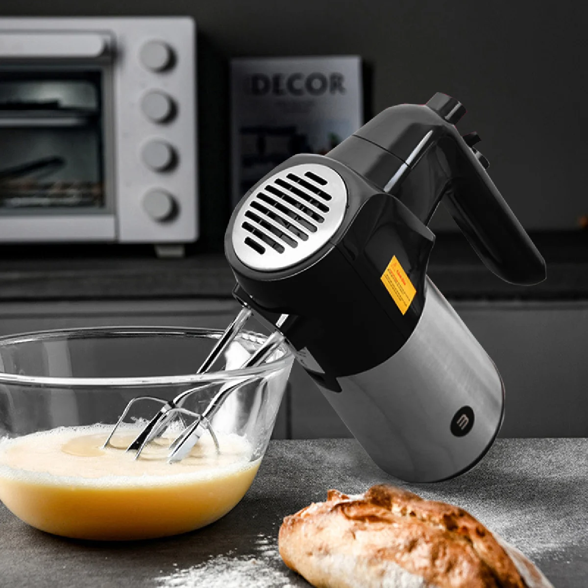 Máy đánh trứng Mishio MK215 300W - 5 tốc độ, đi kèm que đánh bột và đánh trứng - Hàng chính hãng