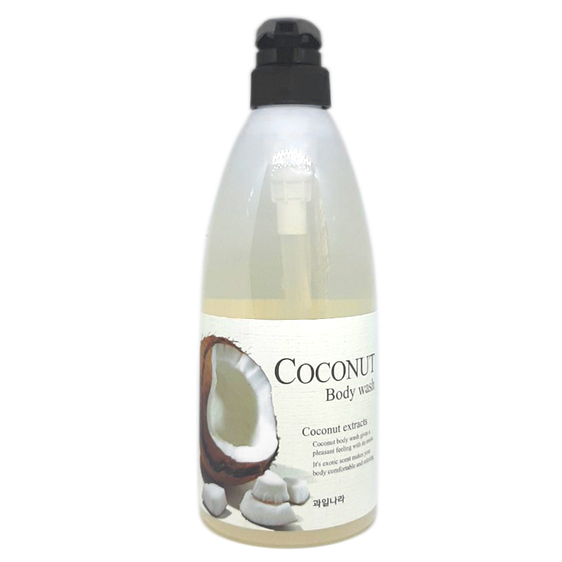 Sữa tắm tinh chất dừa Welcos Coconut Body Cleanser Hàn Quốc 740g + Móc khóa