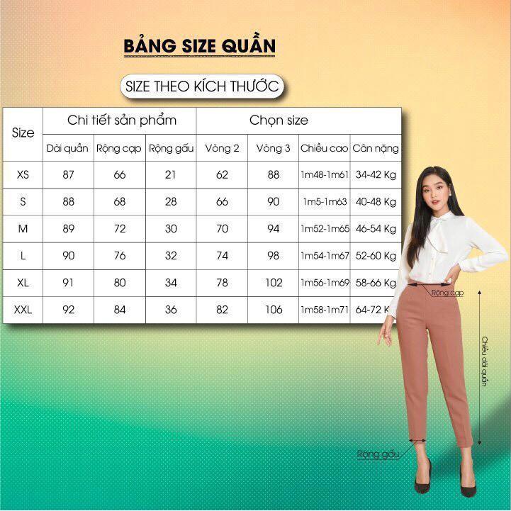 Quần baggy nữ Mophus EQ20015 cạp cao đai tròn, quần tây ống suông vải co dãn thời trang công sở cao cấp