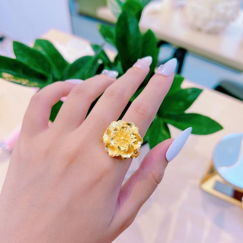 Nhẫn hoa mai mạ vàng 24k siêu đẹp Kami