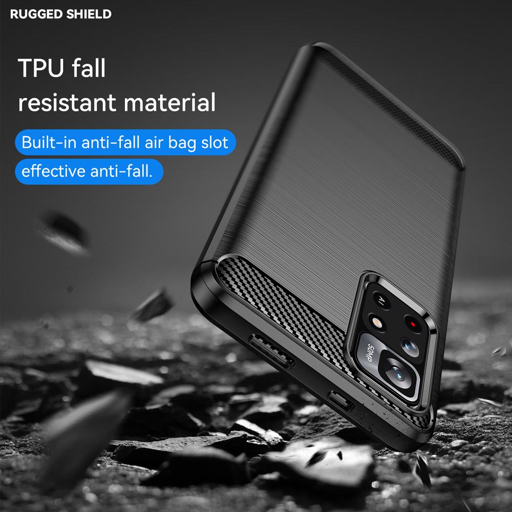 Ốp lưng dành cho Xiaomi Poco M4 Pro 5G Redmi Note 11S 5G ốp silicone mềm Carbone phay xước chống sốc chống vân tay