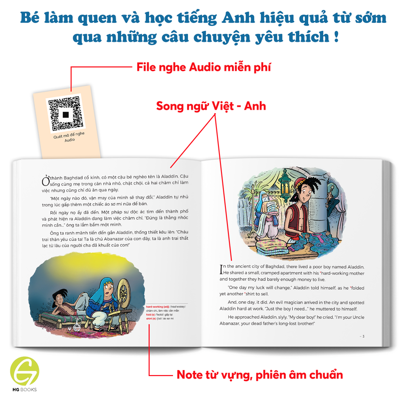Combo 10 Truyện Cổ Tích, Truyện Mầm Non Gieo Mầm Tính Cách Cho Bé Yêu tặng kèm file nghe