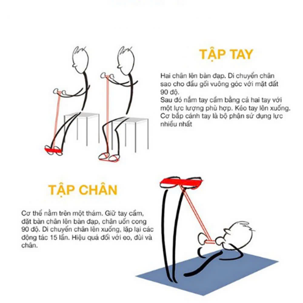 Dây kéo đàn hồi 4 ống cao su dododios tập thể tục, tập Gym tại nhà tập tay vai eo chân