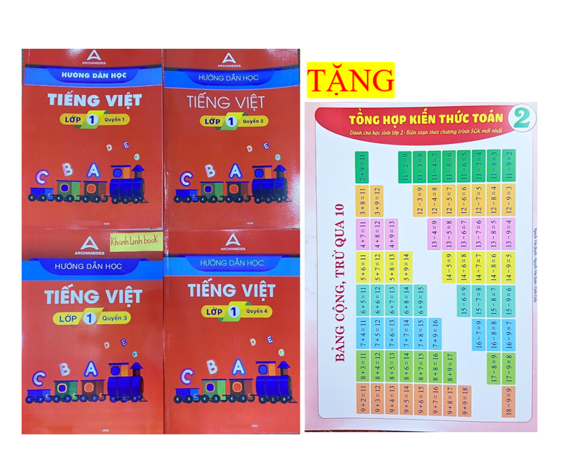 Sách - Combo 4 cuốn Hướng dẫn học tiếng việt lớp 1