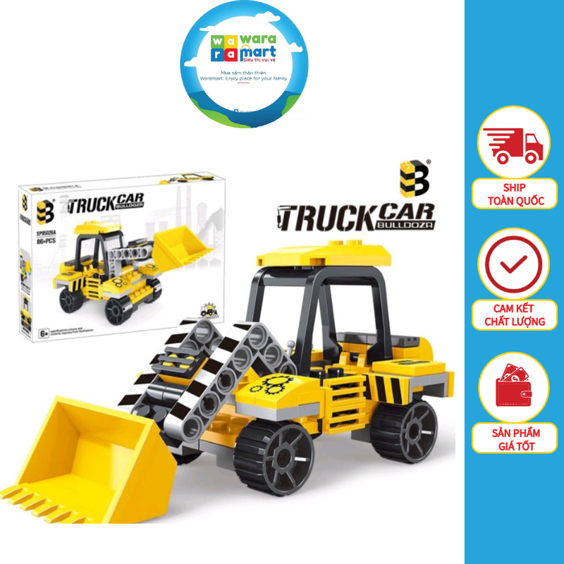 Bộ Xếp Hình Logo Mô Hình Xe Cẩu Xúc Đất 88 Chi Tiết – Đồ Chơi Cho Bé