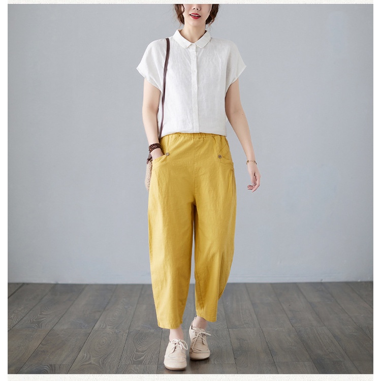 Quần ống rộng nữ, chất liệu Đũi cao cấp, phong cách Hàn Quốc, trẻ trung, thoải mái NeSa Shop QKH.056