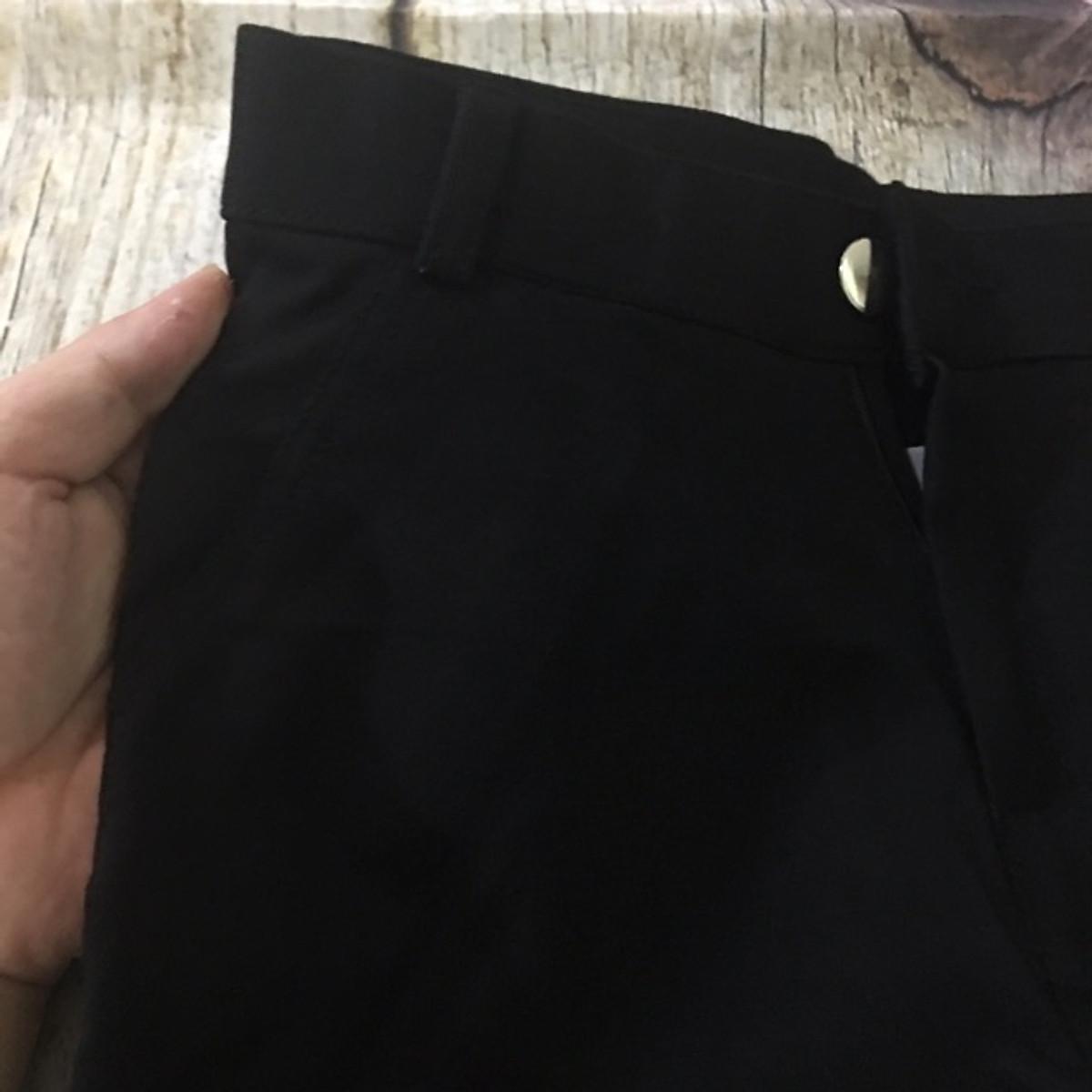 Quần JEAN GIẤY ÔM CO GIÃN Khóa Kéo Có 1 Khuy CHO NỮ