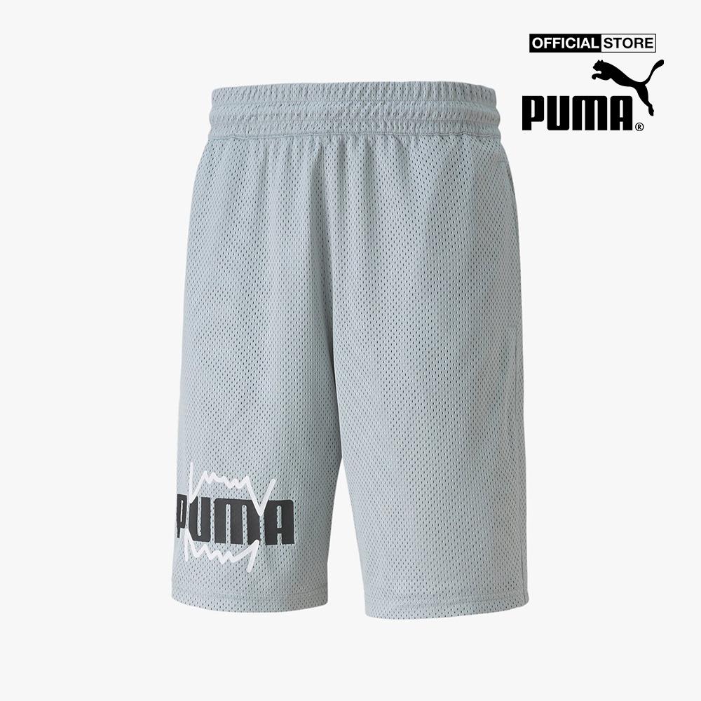 PUMA - Quần short tập luyện nam Mesh Basketball Practice 532198