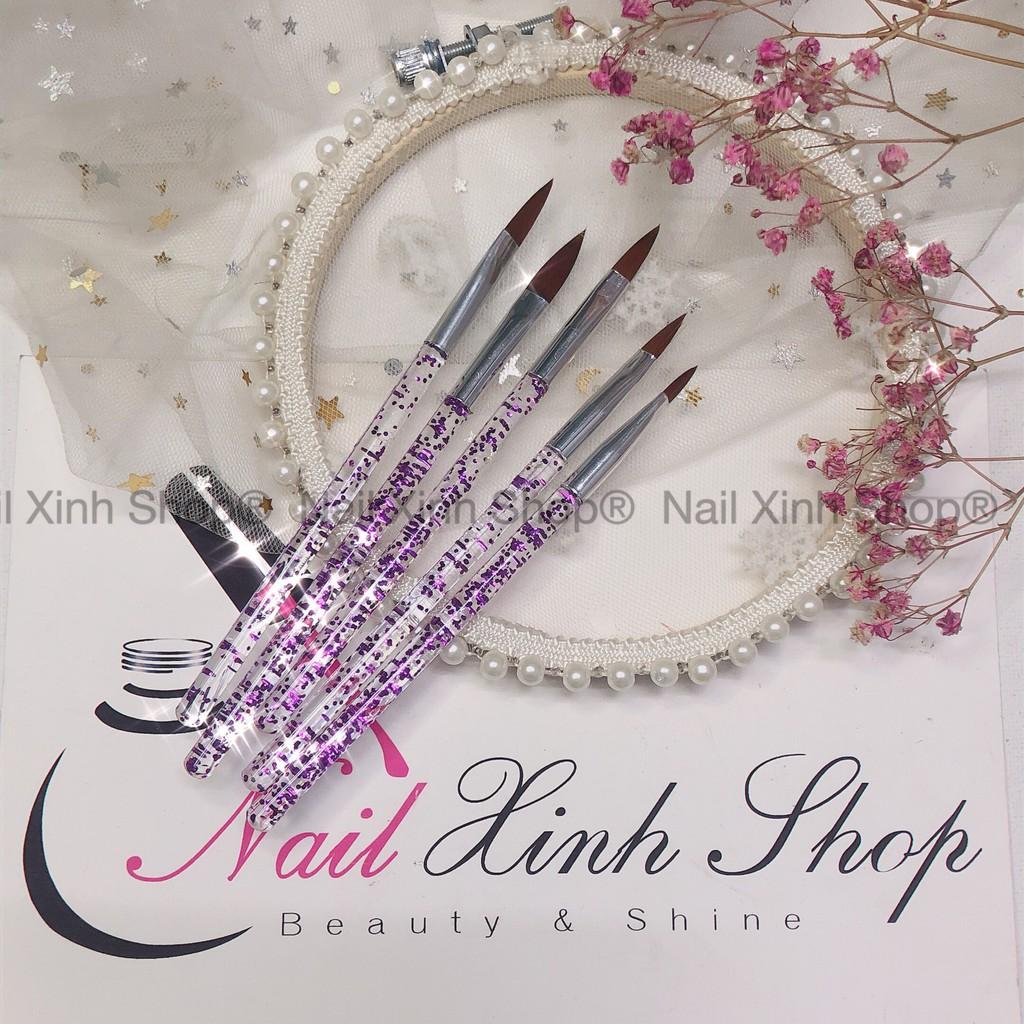 Set 5 cọ nặn hoa bột, cọ nặn hoa, đắp móng, vẽ móng bột, phụ kiện nail chuyên dụng nail salon