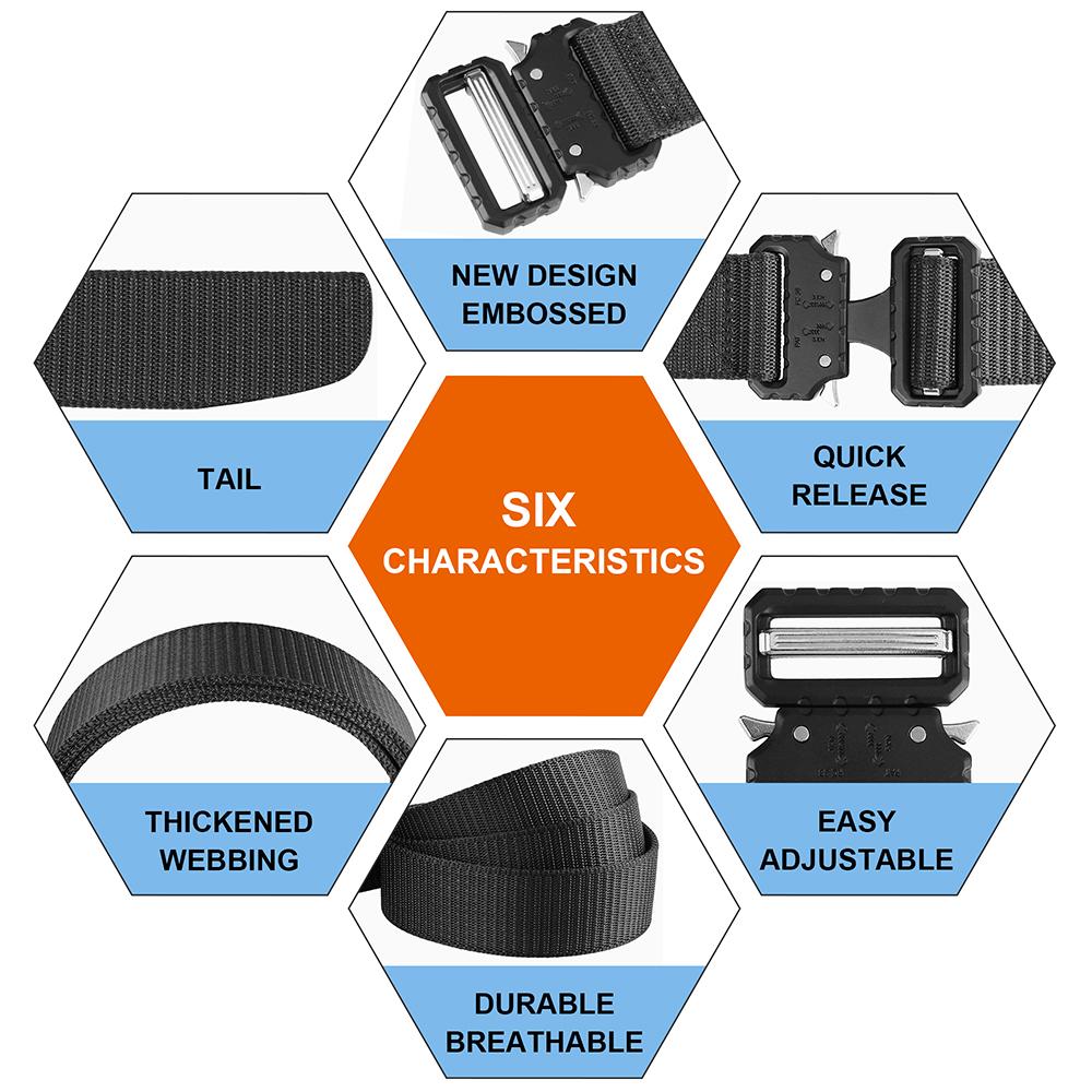 Thắt Lưng Nam Dù Chiến Thuật Hạng Nặng Tiện Ích Quân Dây Airsoft Cảnh Sát Ngoài Trời Chiến Đấu Săn Dây Thắt Eo SWAT Bánh Răng Thiết Bị