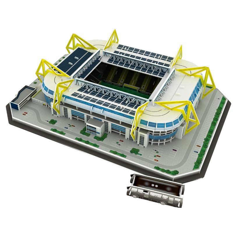 Mô hình sân vận động SVĐ Signal Iduna Park Dortmund đồ chơi lắp ghép sân vận động bóng đá mô hình giấy 3D độc đáo