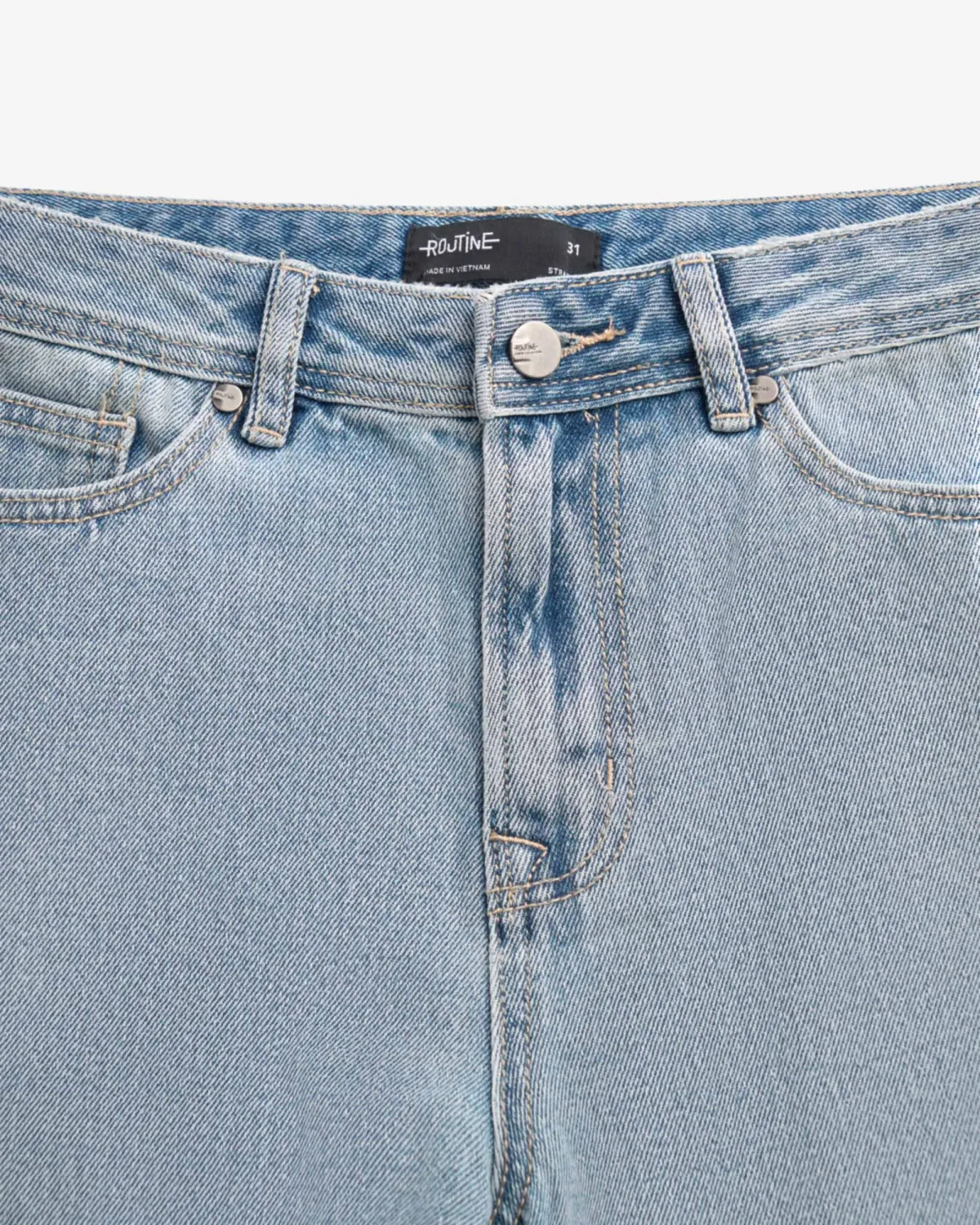 Quần denim nam (Quần jean) thêu túi sau form straight - RT 10S25DPA009 | ROUTINE CÀ MAU