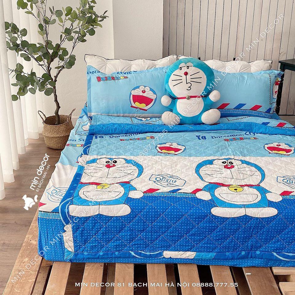 Bộ Ga Giường Cá Voi Ga Gối Cotton - Ga Trải Giường Thiết Kế Mịn Decor