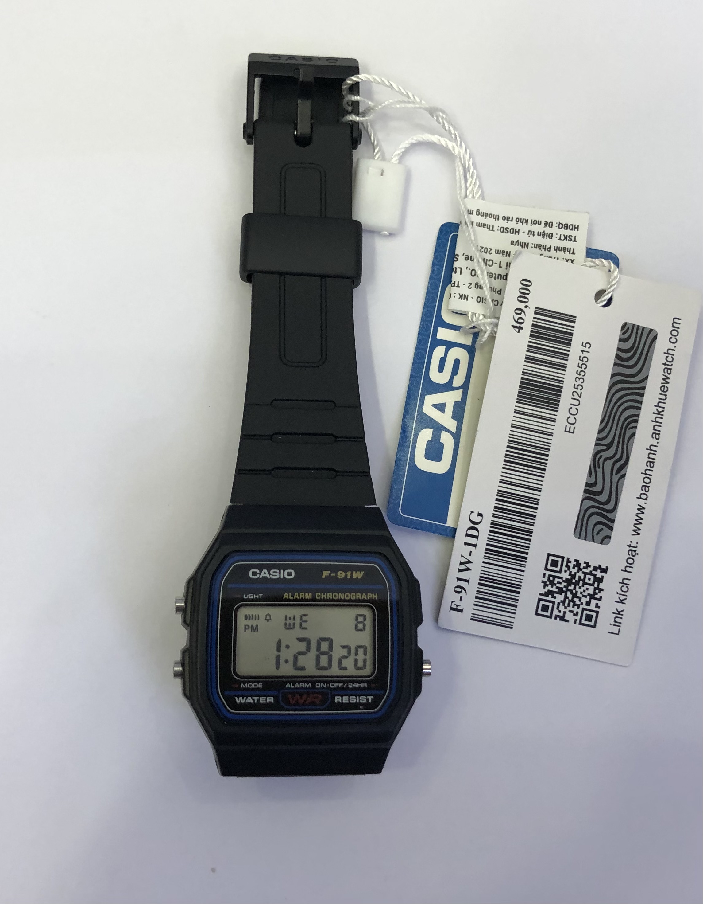 Đồng Hồ Nam Casio F91W-1DG Chính Hãng