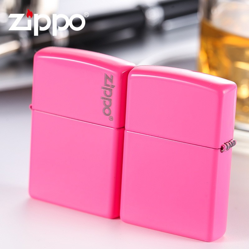 Bật Lửa Zippo Plain with Logo Neon Pink Matte 28886zl