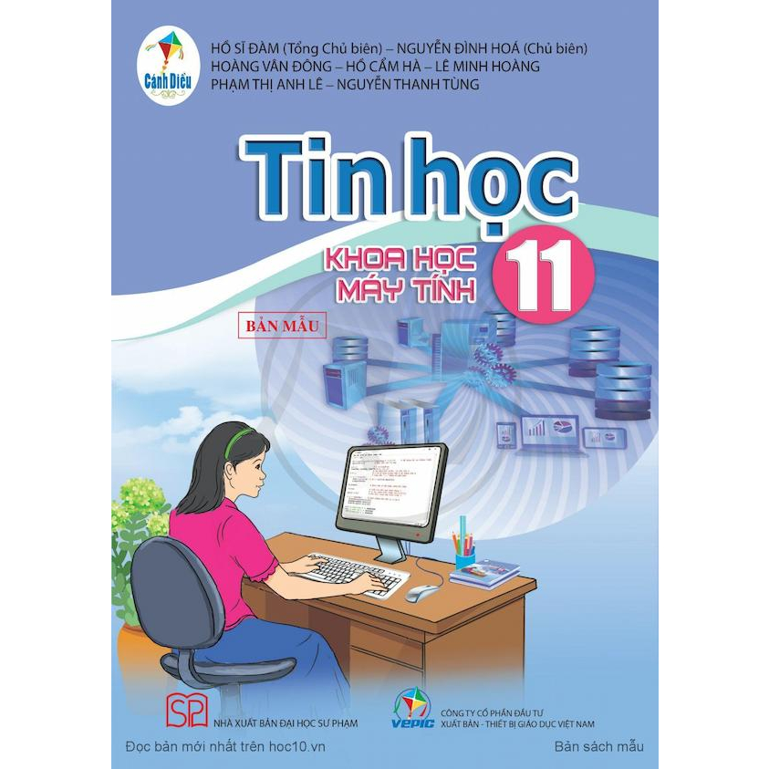 Sách - Tin Học Khoa Học Máy Tính 11 Cánh Diều và 2 tập giấy kiểm tra kẻ ngang vỏ xanh