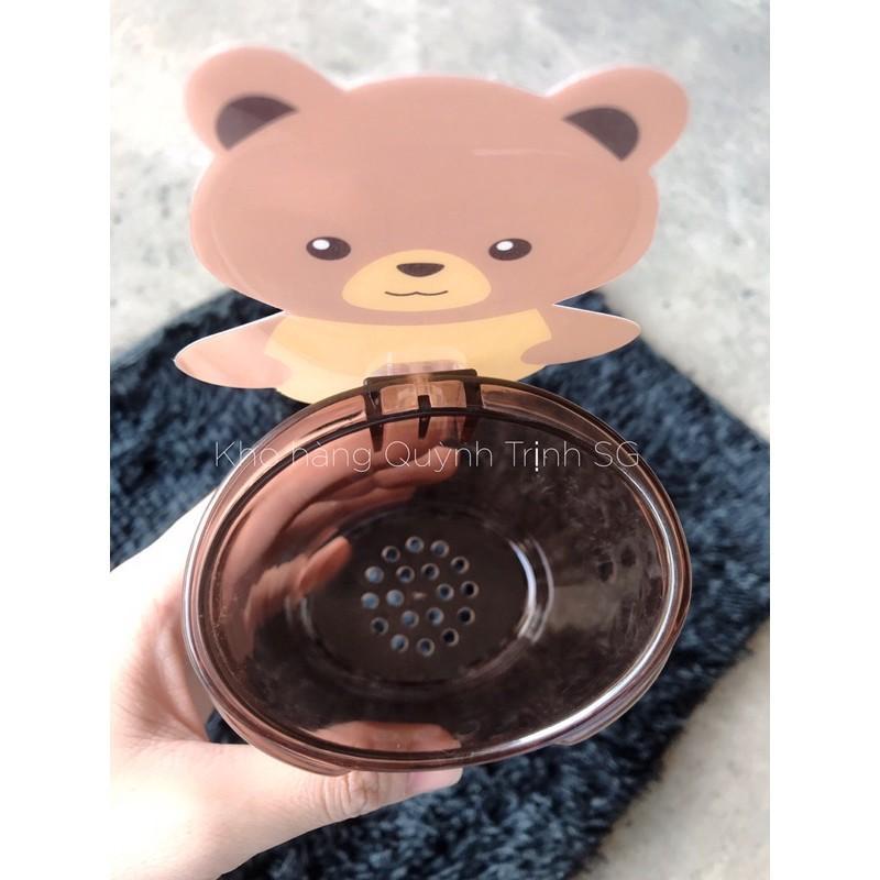 Ly Cốc Dán Tường Hình Gấu Nâu Đựng Bàn Chải, Kem Đánh Răng, Đồ Dùng Nhà Tắm - Hàng Chất Lượng
