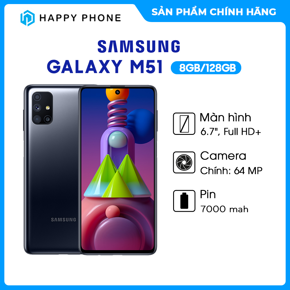 Điện Thoại Samsung Galaxy M51 (8GB/128GB) - Hàng Chính Hãng - Đã kích hoạt bảo hành điện tử